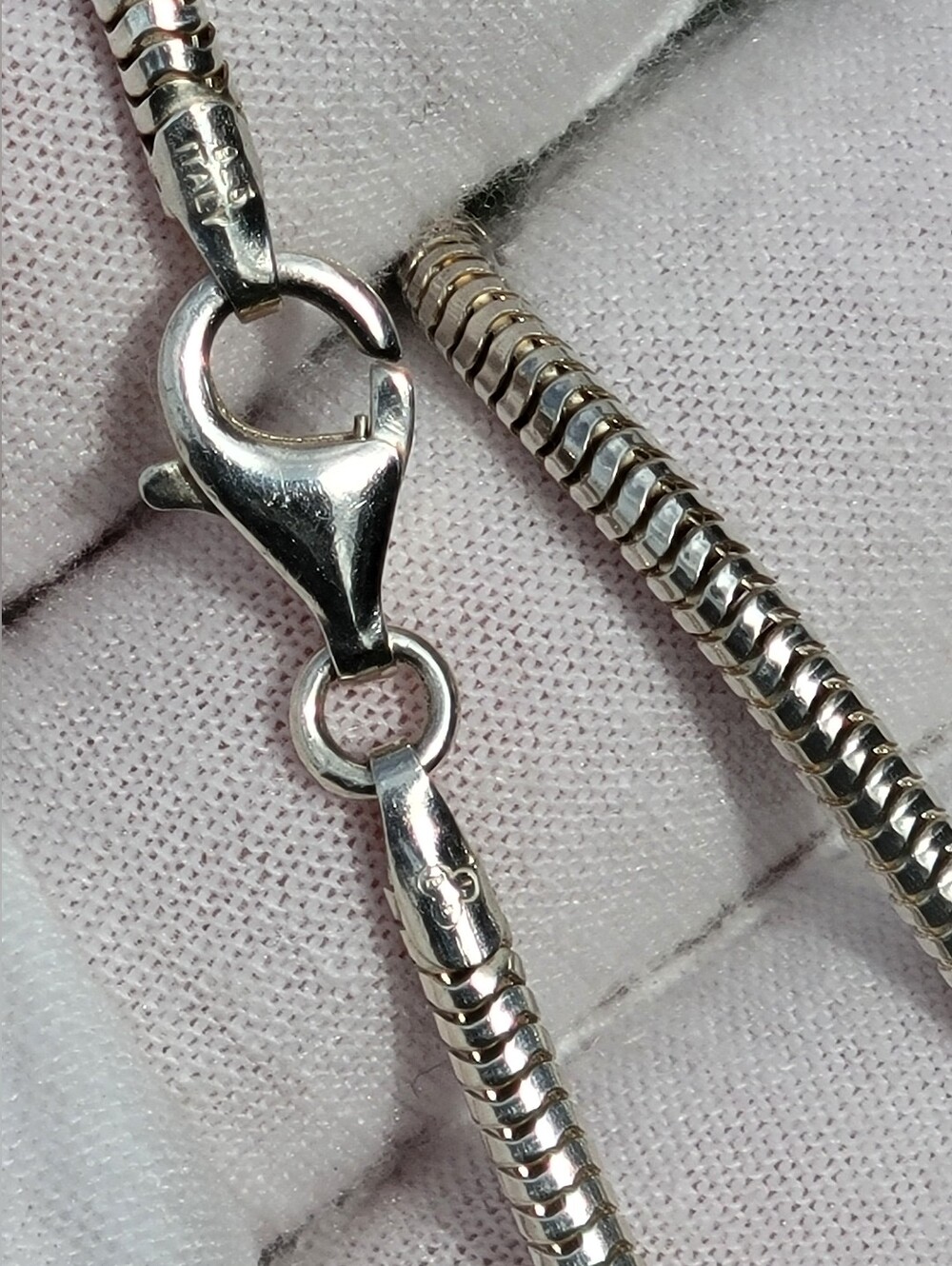 7.5" 3mm Solid 925 Sterling Silver Italian Made Snake Chain Bracelet - Like New